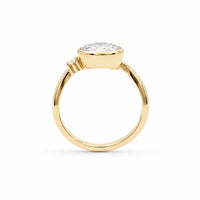 9ct Yellow Gold Oval Lab Grown Diamond Engagement Ring