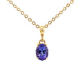 9ct Yellow Gold Oval Tanzanite Pendant