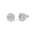 Above Love Star 2.53ct Round Lab Grown Diamond Earrings With Halo