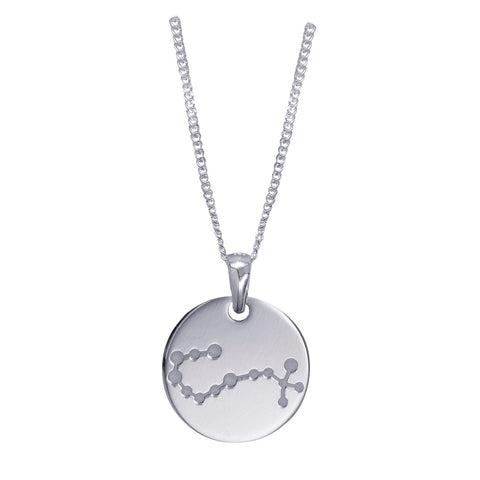 Sterling Silver Scorpio Constellation And Zodiac Necklace - alternate view