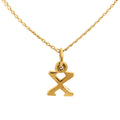 9ct Yellow Gold Block Initial Letter X
