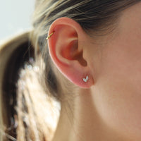 9ct Yellow Gold Lab Grown Diamond Double Marquise Stud Earring