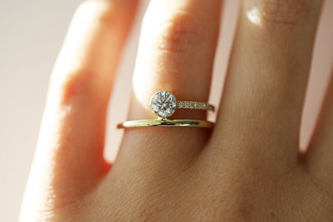 0.55ct Lab Grown Diamond Spilt Band Ring - alternate view