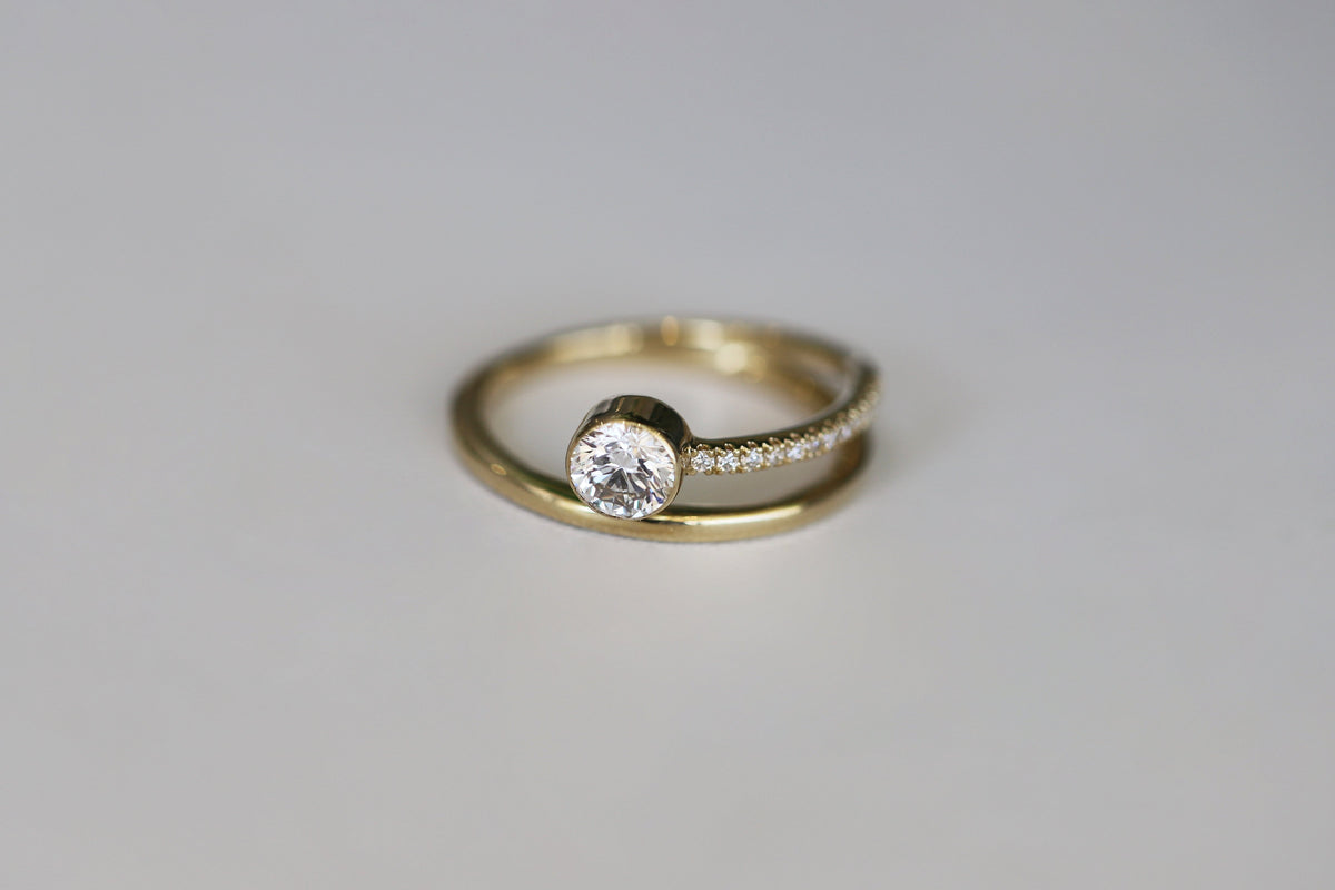 0.55ct Lab Grown Diamond Spilt Band Ring