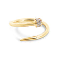 9ct Yellow Gold Cubic Zirconia Set Nail Ring
