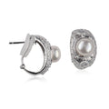 Sterling Silver Freshwater Cultured Pearl ClipThrough Earrings