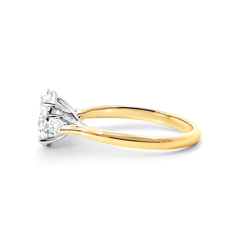 The Alexandra | 1.50ct Trilogy Lab Grown Diamond Engagement Ring - alternate view