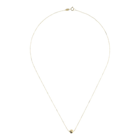 9Ct Yellow Gold Single Floating Ball Pendant With Chain - alternate view