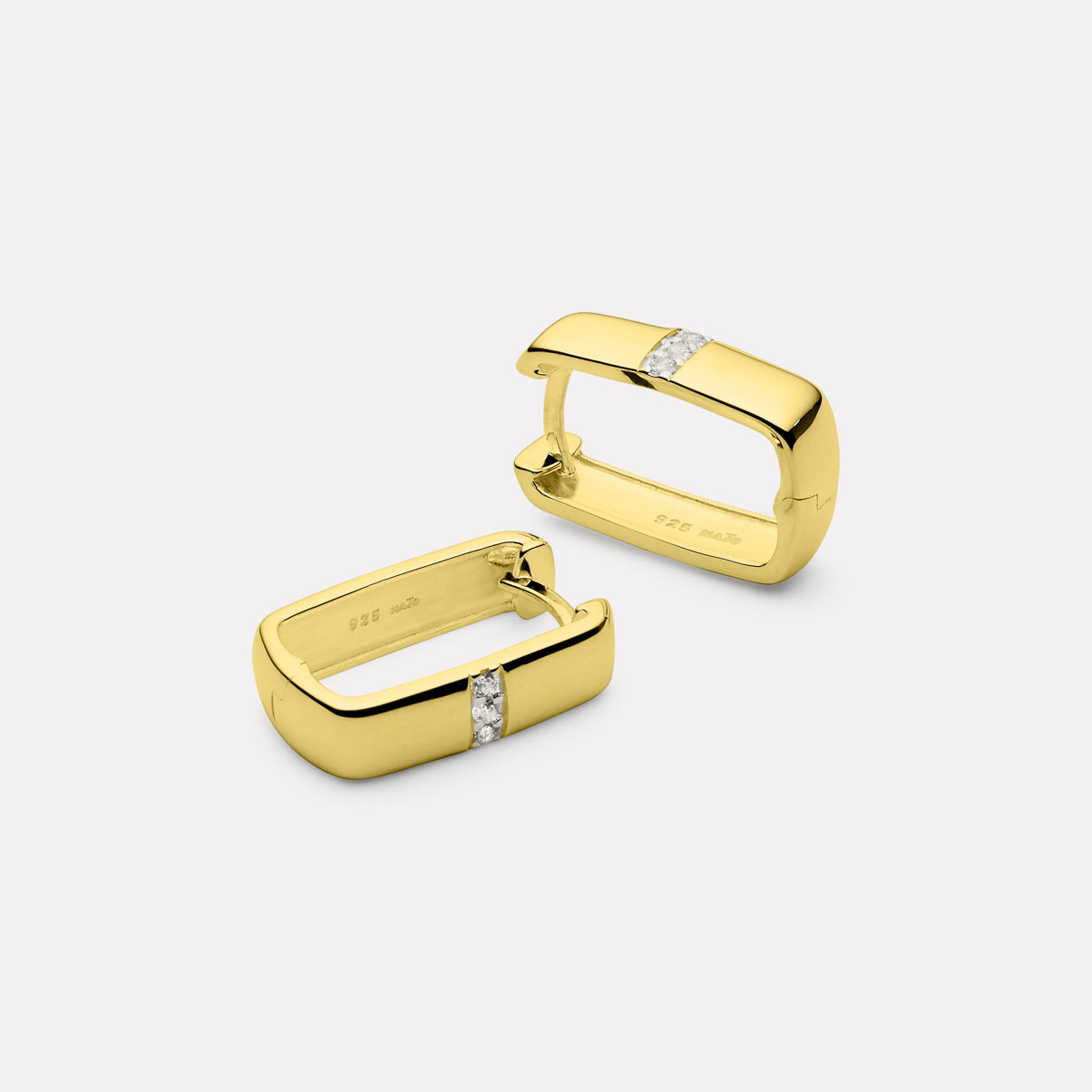 Najo Starlight Cubic Zirconia Huggie Earrings