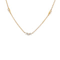 9ct Yellow Gold Stationed Lab Grown Diamond Necklace