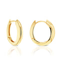 9ct Yellow Gold Domed Knife Edge Huggie Earrings