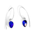 Sterling Silver Blue Australian Opal Doublet Drop Earrings