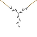 9ct Two Tone Omega With Cubic Zirconia Vine Design