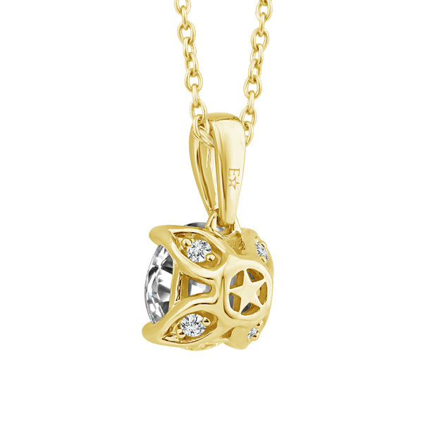 Above Love Star 1.21ct Round Lab Grown Diamond Necklace - alternate view