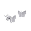 Sterling Silver Butterfly Stud Earrings