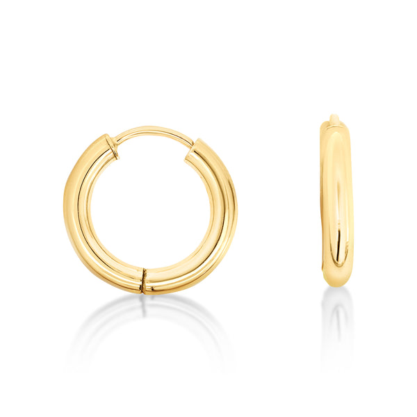 9ct Yellow Gold 10mm Huggies - alternate view