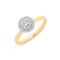0.28ct Round Natural Diamond Ring