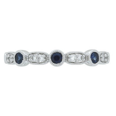 9ct White Gold Sapphire And Diamond  Ring - alternate view
