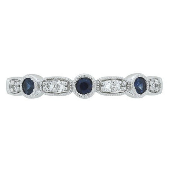 9ct White Gold Sapphire And Diamond  Ring - alternate view