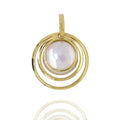 9ct Yellow Gold Coin Pearl Pendant