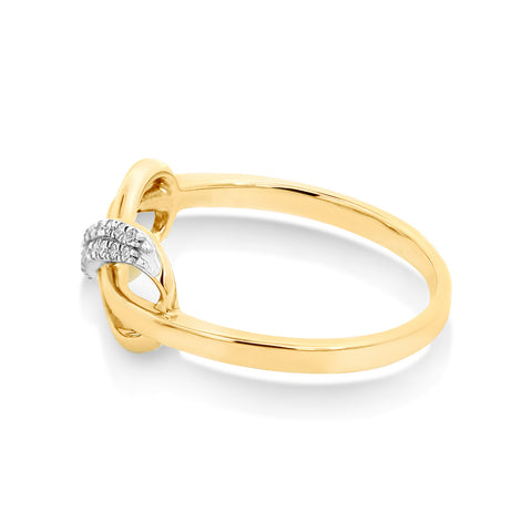 0.10ct Round Natural Diamond Infinity Ring - alternate view