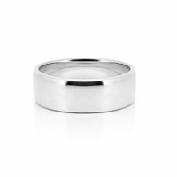 Men's Sterling Silver Plain Comfort Fit Ring
