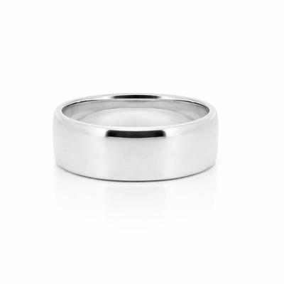 Men's Sterling Silver Plain Comfort Fit Ring