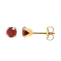 9ct Yellow Gold Natural Garnet Studs