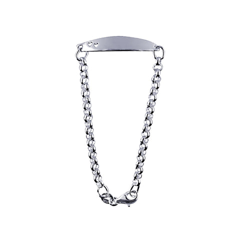 9ct White Gold Baby ID Engravable Bracelet - alternate view