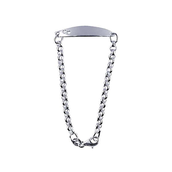 9ct White Gold Baby ID Engravable Bracelet - alternate view