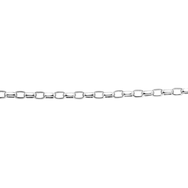Sterling Silver Diamond Cut Belcher Anklet - alternate view