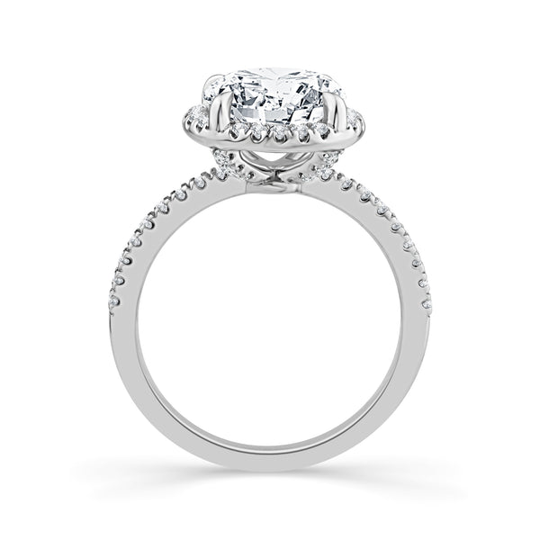 Above Love Star 3.20ct Round Lab Grown Diamond Engagement Ring With Halo - alternate view