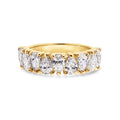 18ct Yellow Gold Pear Shape Lab Grown Diamond Wedding Ring