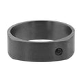 Men's Tantalum & Black Diamond Wedding Ring