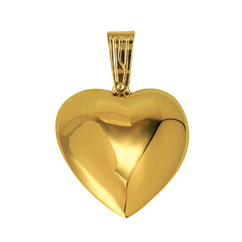 9ct Yellow Gold Puff Heart Pendant