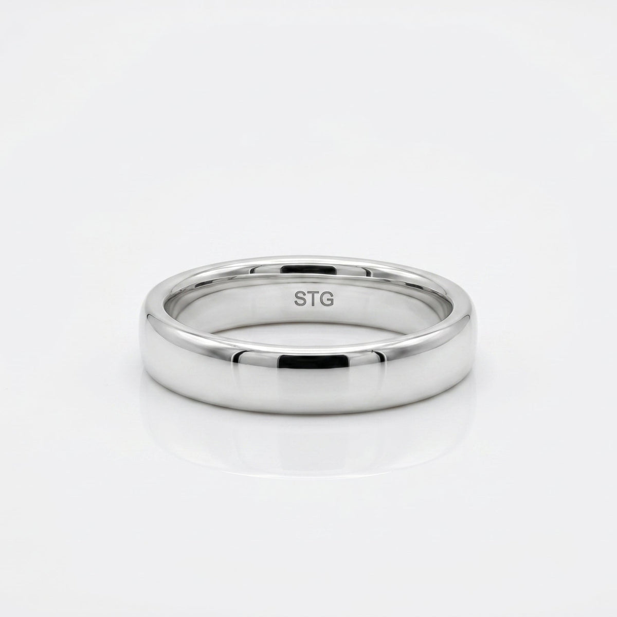 Men's Sterling Silver Plain Wedding Ring