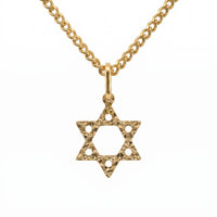 9ct Italian Yellow Gold Small Star Of David Pendant