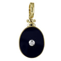 9ct Yellow Gold Black Onyx And Diamond Enhancer