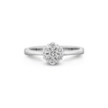 0.33ct Round Natural Diamond Cluster Ring