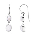 Sterling Silver Double Drop Moonstone Earrings