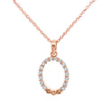Dreamtime 9ct Rose Gold Australian Diamond and Cognac Oval Pendant