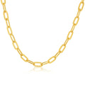 9ct Yellow Gold Silver Filled Oval Cable Link Chain