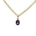 9ct Yellow Gold Oval Tanzanite Pendant