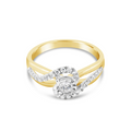 0.25ct Round Natural Diamond Open Crossover Ring