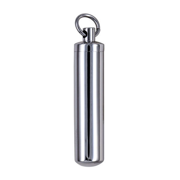 Stainless Steel 30mm Cylinder Memorial Pendant - alternate view