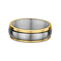 Men's 9ct Yellow Gold And Titanium Wedding Ring