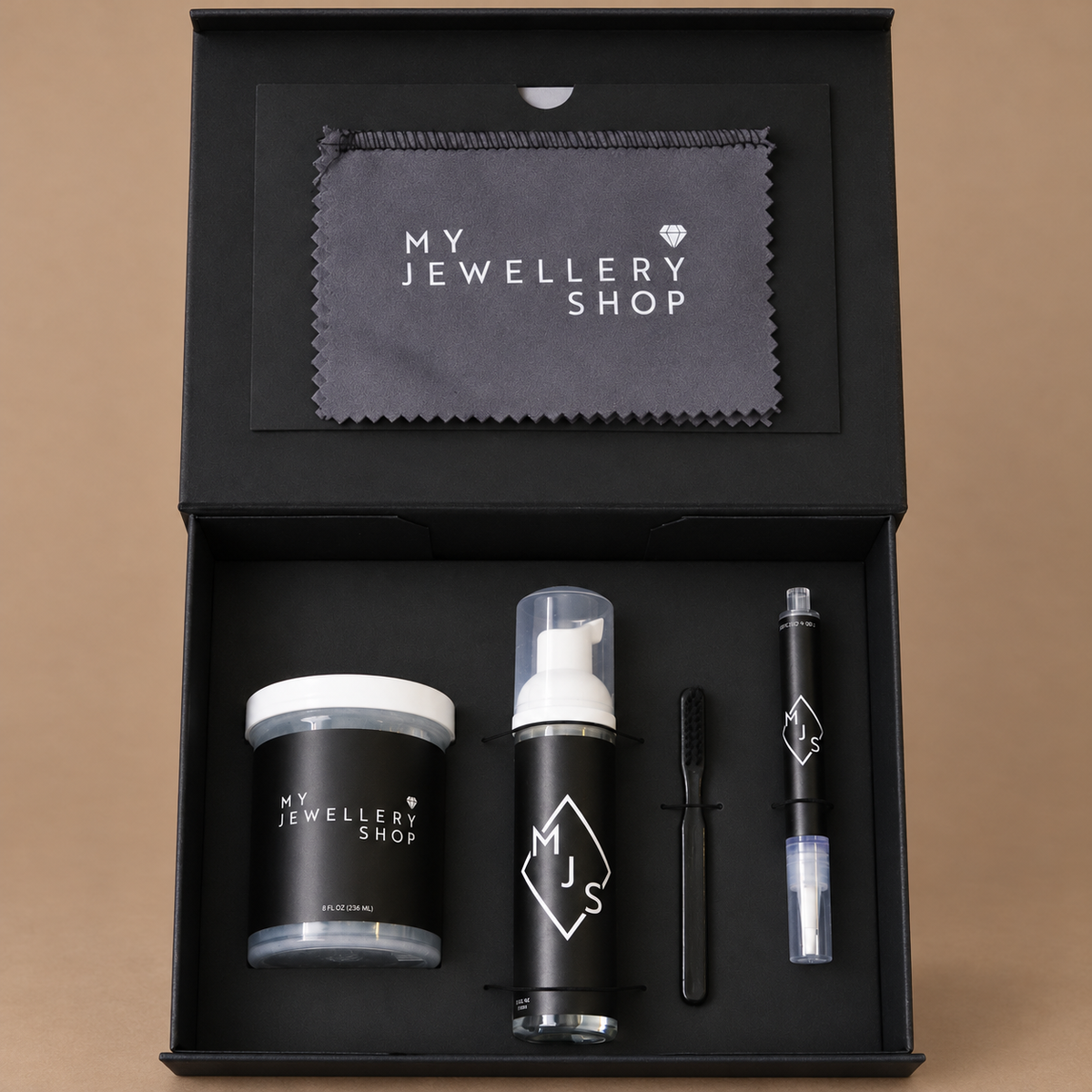 My Jewellery Shop Deluxe Cleaning Bundle on a warm brown background
