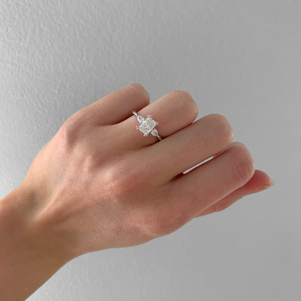 The Charlotte | 1.21ct Trilogy Lab Grown Diamond Engagement Ring - alternate view