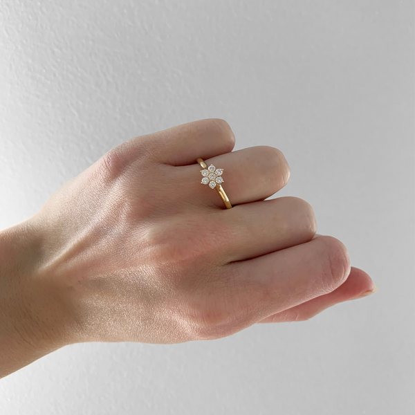 The Daisy | 0.28ct Cluster Lab Grown Diamond Engagement Ring - alternate view