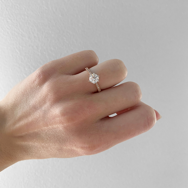 The Renee | 0.97ct Round Lab Grown Diamond Engagement Ring - alternate view